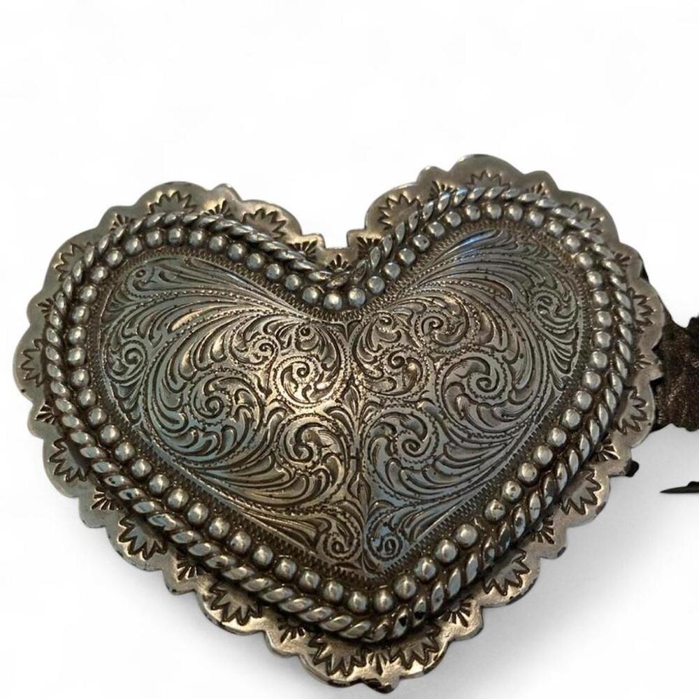 Brighton Silver Heart Belt Buckle